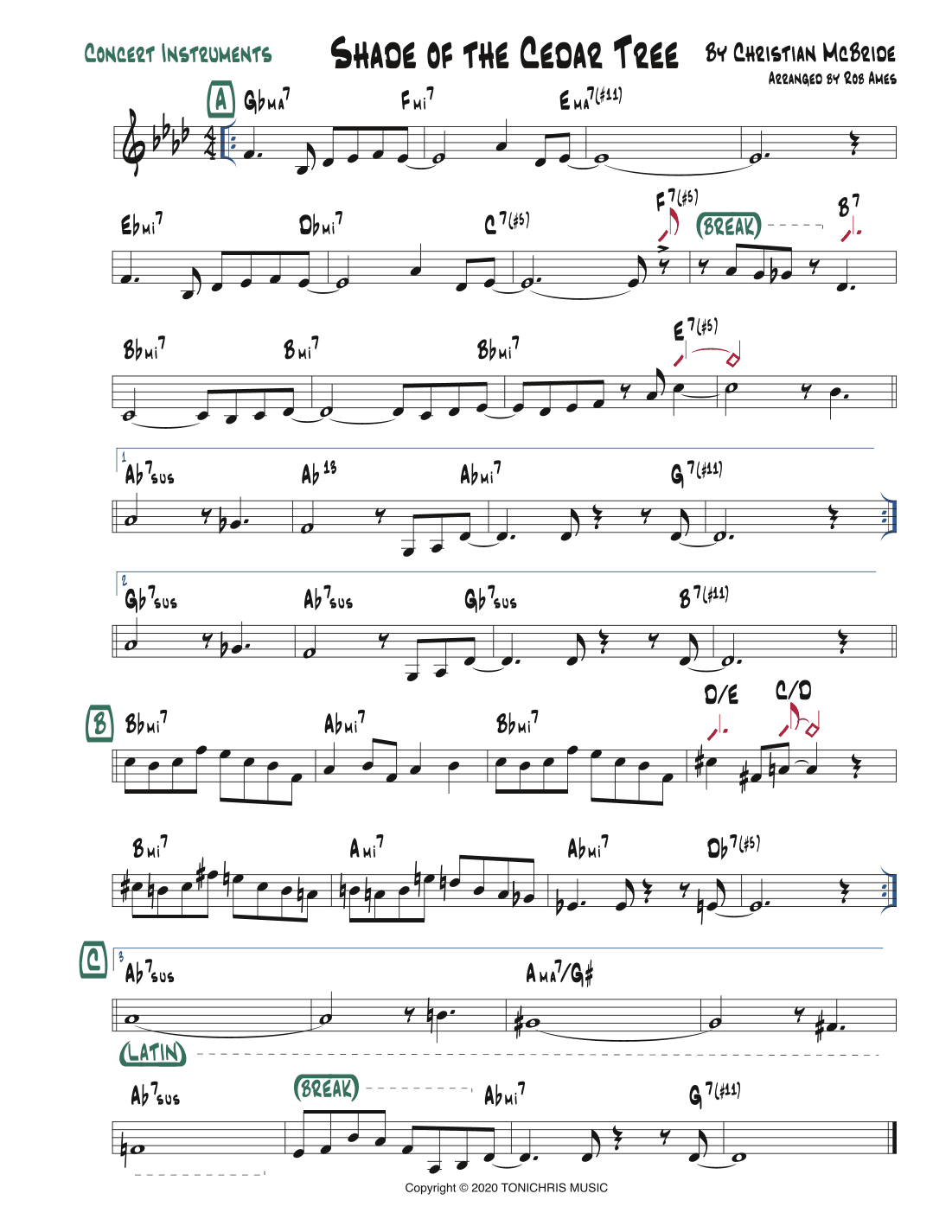 Shade Of The Cedar Tree (arr. Rob Ames)