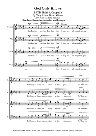 God Only Knows (arr. John Maclane Schirard)