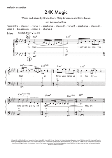 24K Magic (arr. Andrea La Rose)