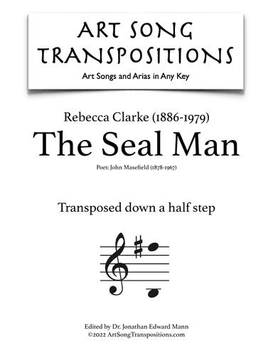 CLARKE: The Seal man (transposed down a half step) (arr. ArtSongTranspositions.com)