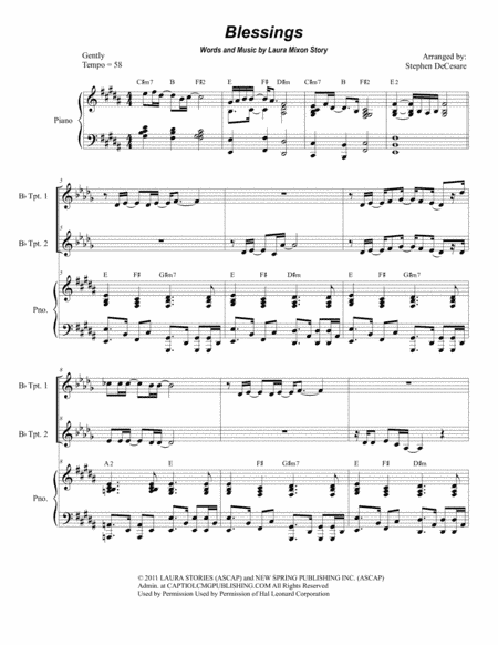 Blessings (arr. Stephen DeCesare)