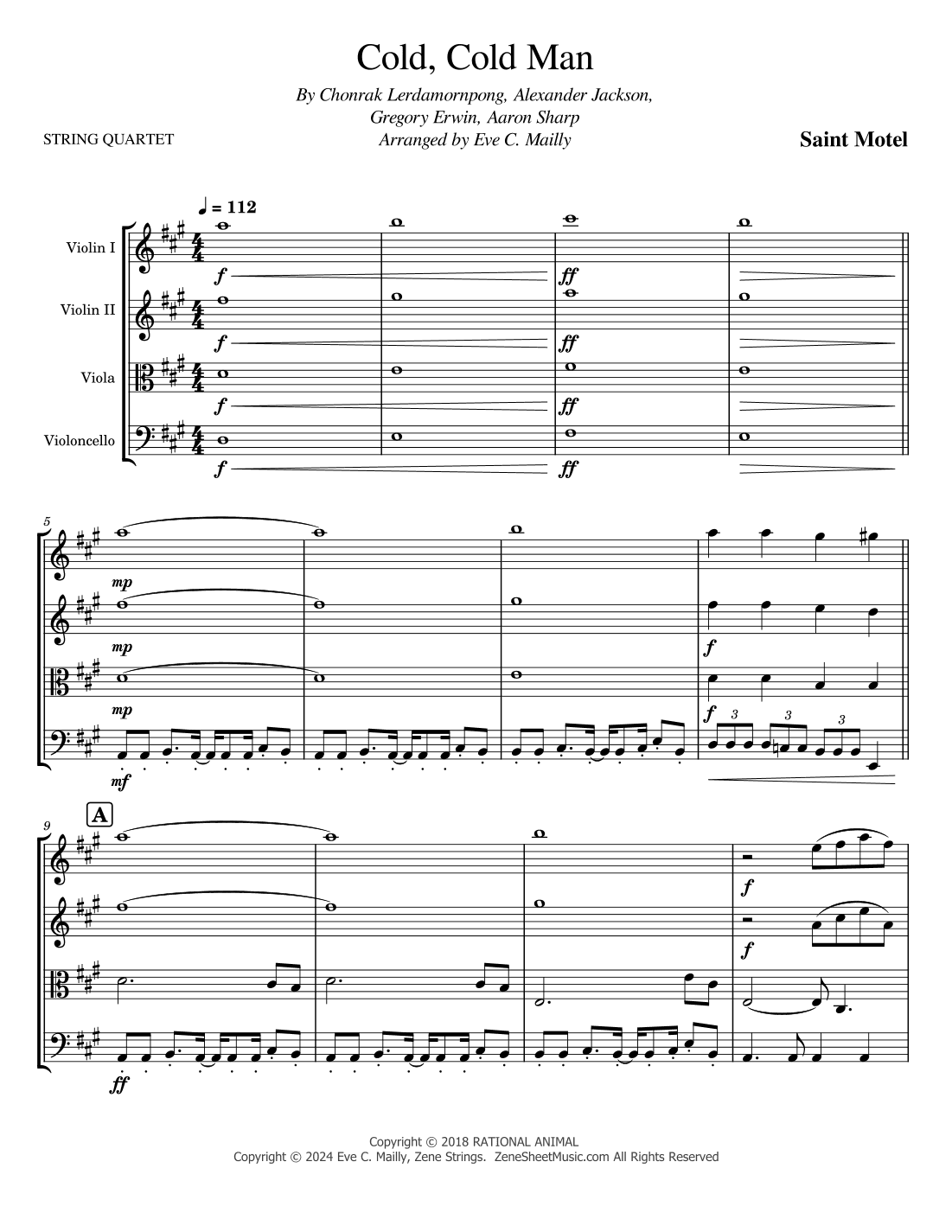 Cold Cold Man (arr. Eve C. Mailly - Zene Strings)