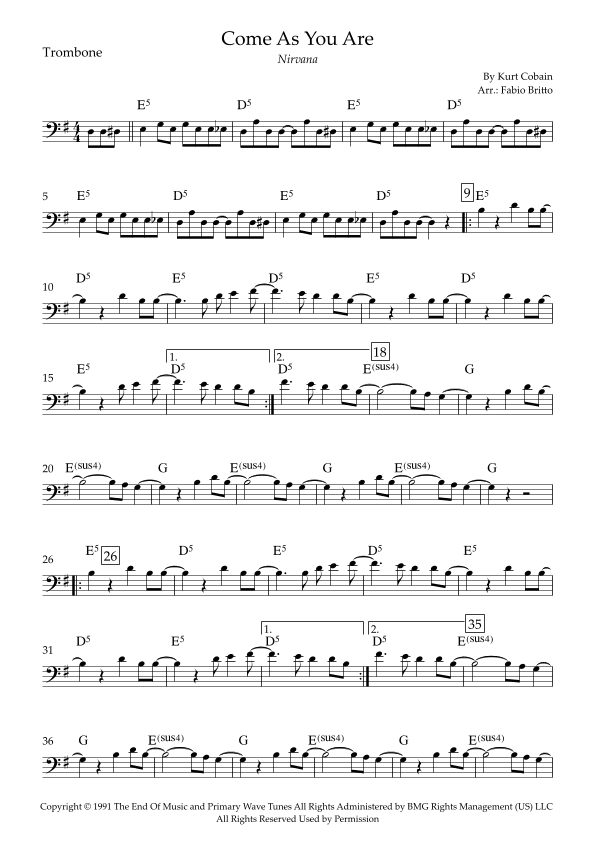 Come As You Are (arr. Fabio Britto)