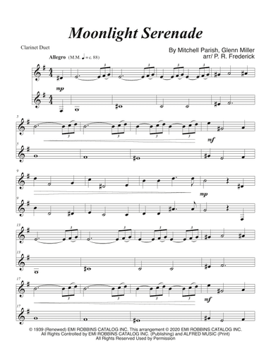 Moonlight Serenade (arr. P. R. Frederick)