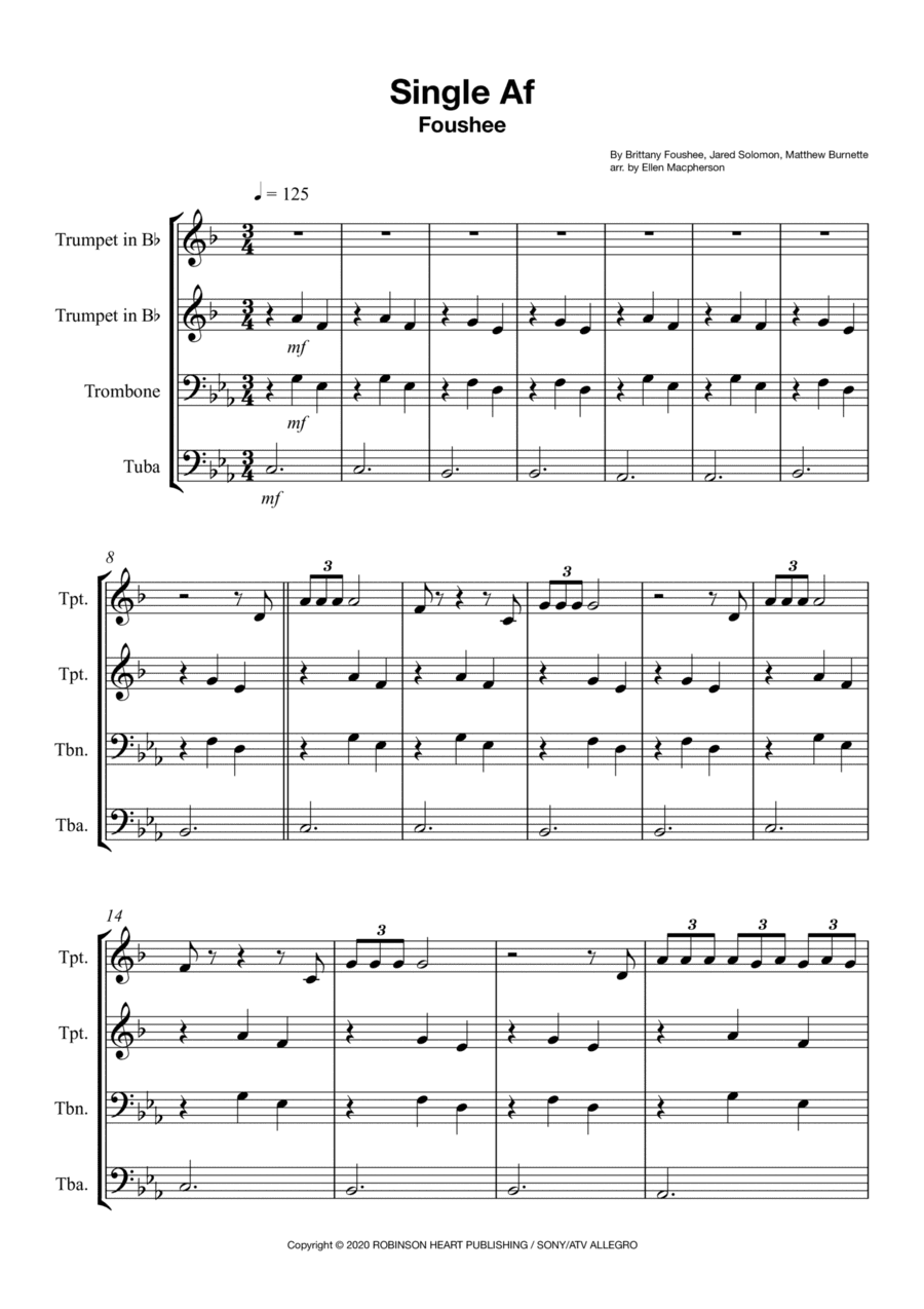 Single Af (arr. Ellen Macpherson)