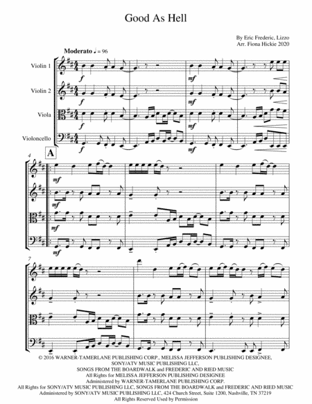 Good As Hell (arr. Fiona Hickie)