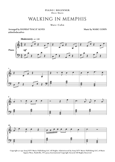 Walking In Memphis (arr. Danilo "Daca" Alves)