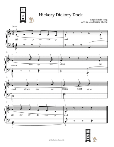 Hickory Dickory Dock (Level 1) (arr. Lisa Ruping Cheng)
