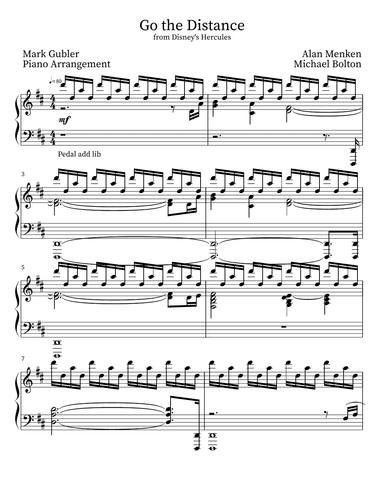 Go The Distance (arr. Mark Gubler)
