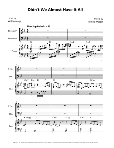 Didn't We Almost Have It All (arr. David Lartey)