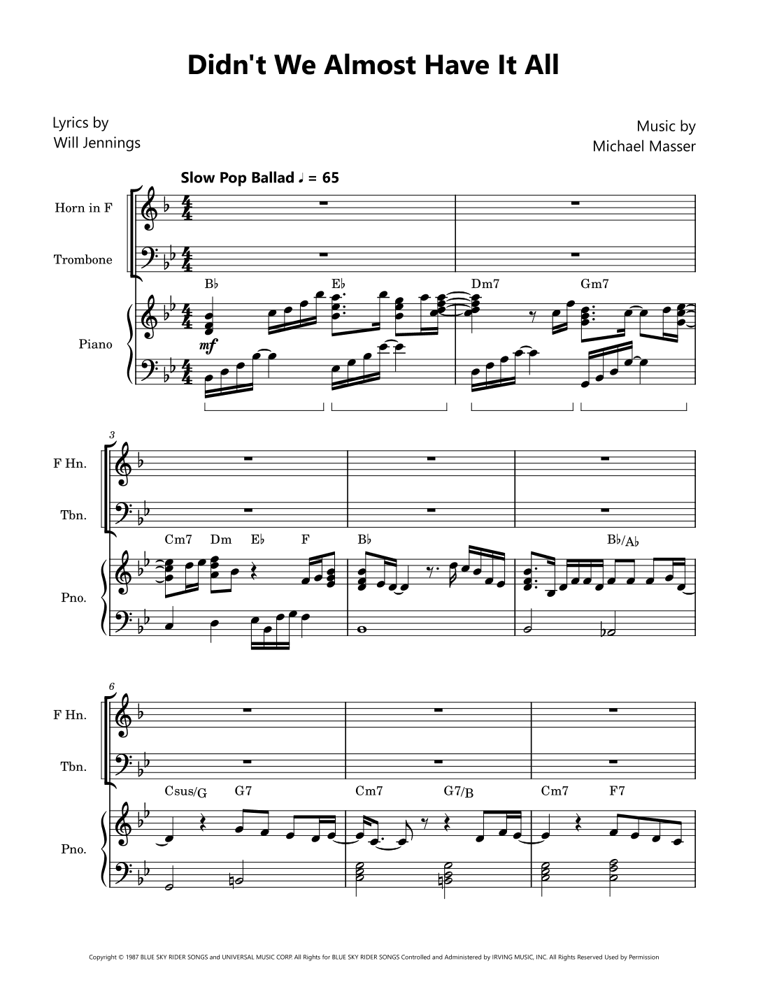 Didn't We Almost Have It All (arr. David Lartey)