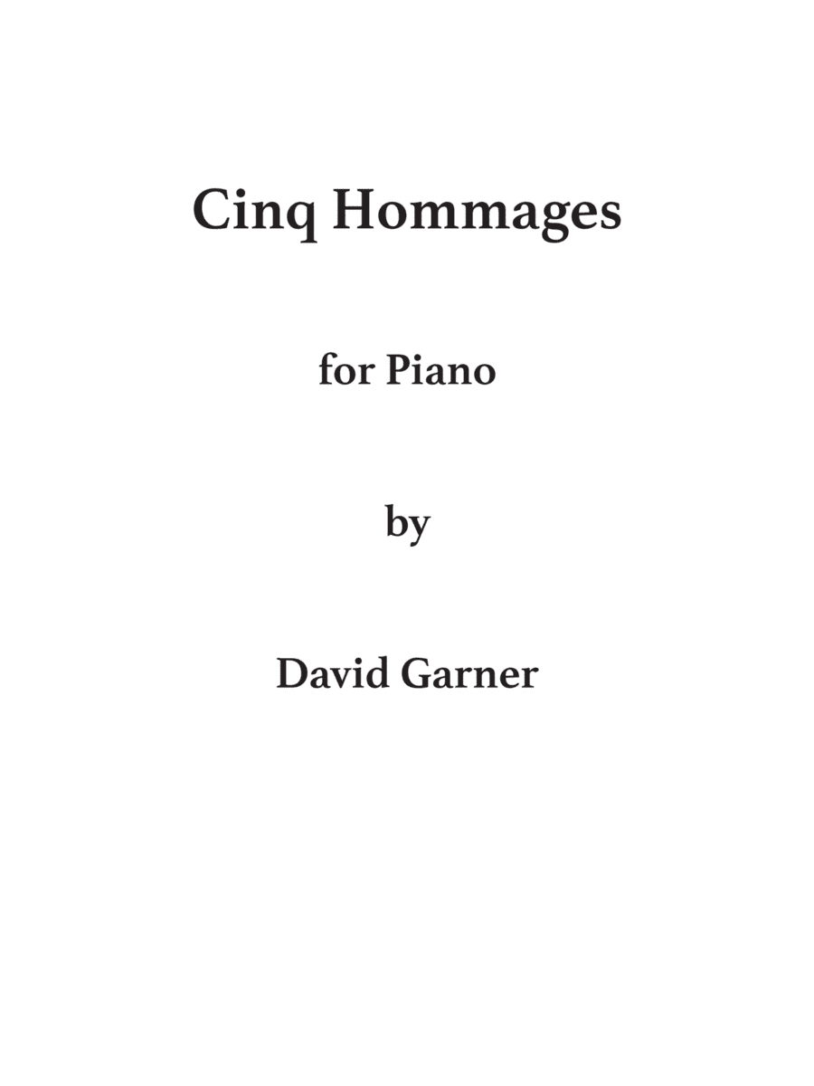 Cinq Hommages