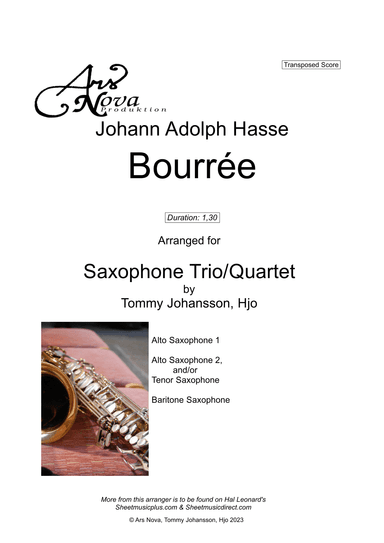 Bourrée (arr. Tommy Johansson, Hjo)