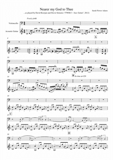Nearer my God to Thee (guitar & cello) (arr. David Kocijan & Davor Simunic)