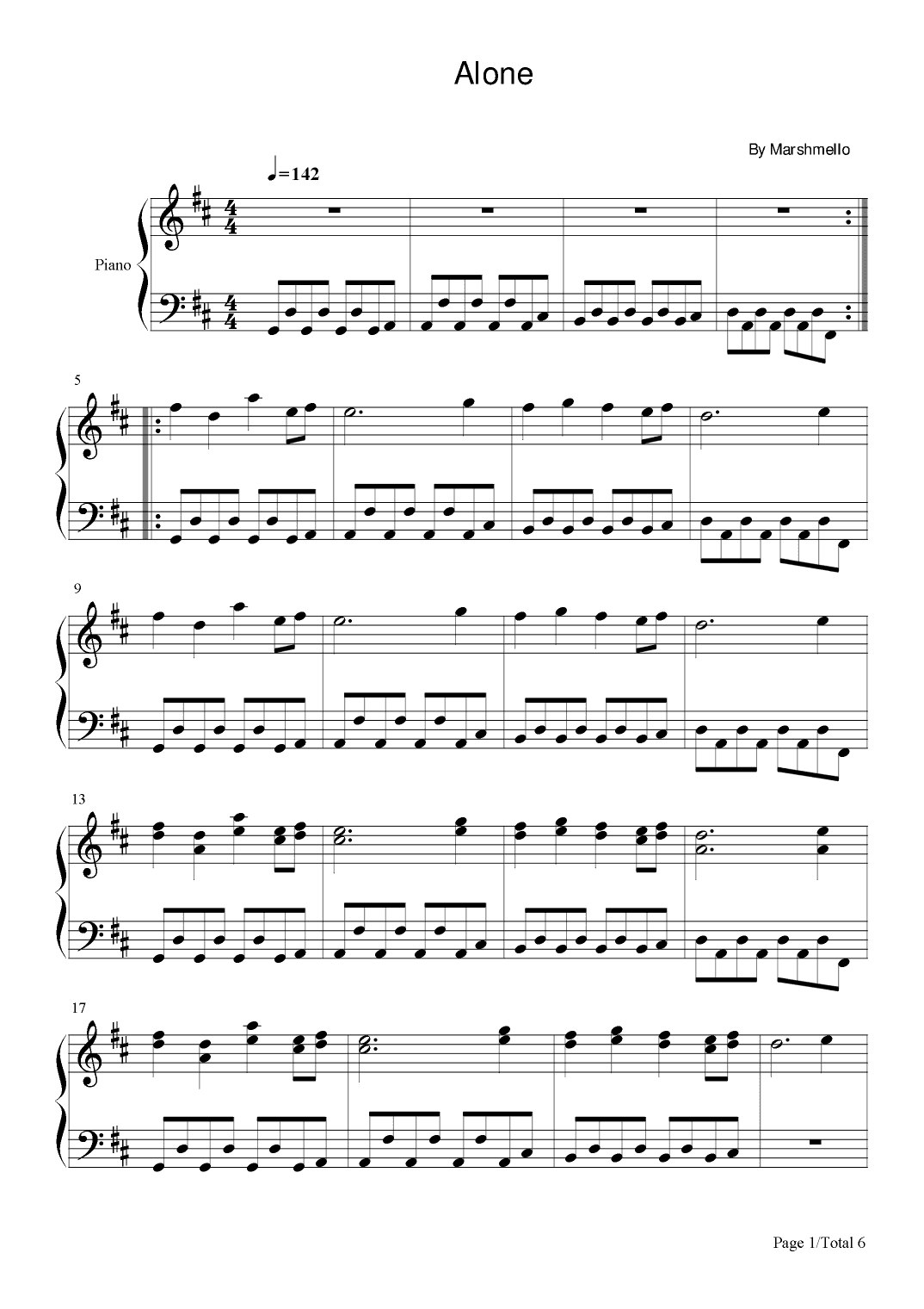 Alone (arr. poon)