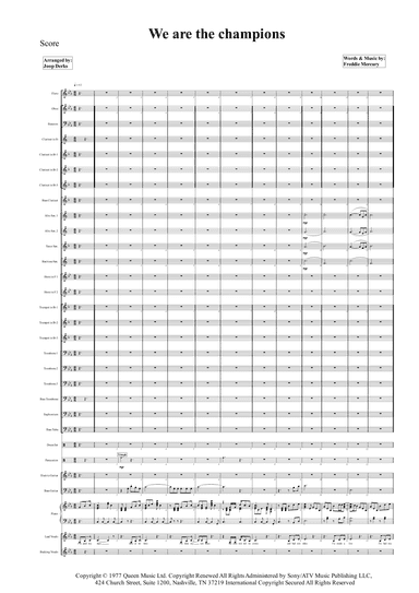 We Are The Champions (arr. Joop Derks)