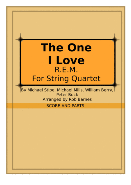 The One I Love (arr. Rob Barnes)