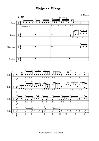 Fight or Flight - Drumline Cadence