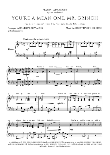 You're A Mean One, Mr. Grinch (arr. Danilo "Daca" Alves)