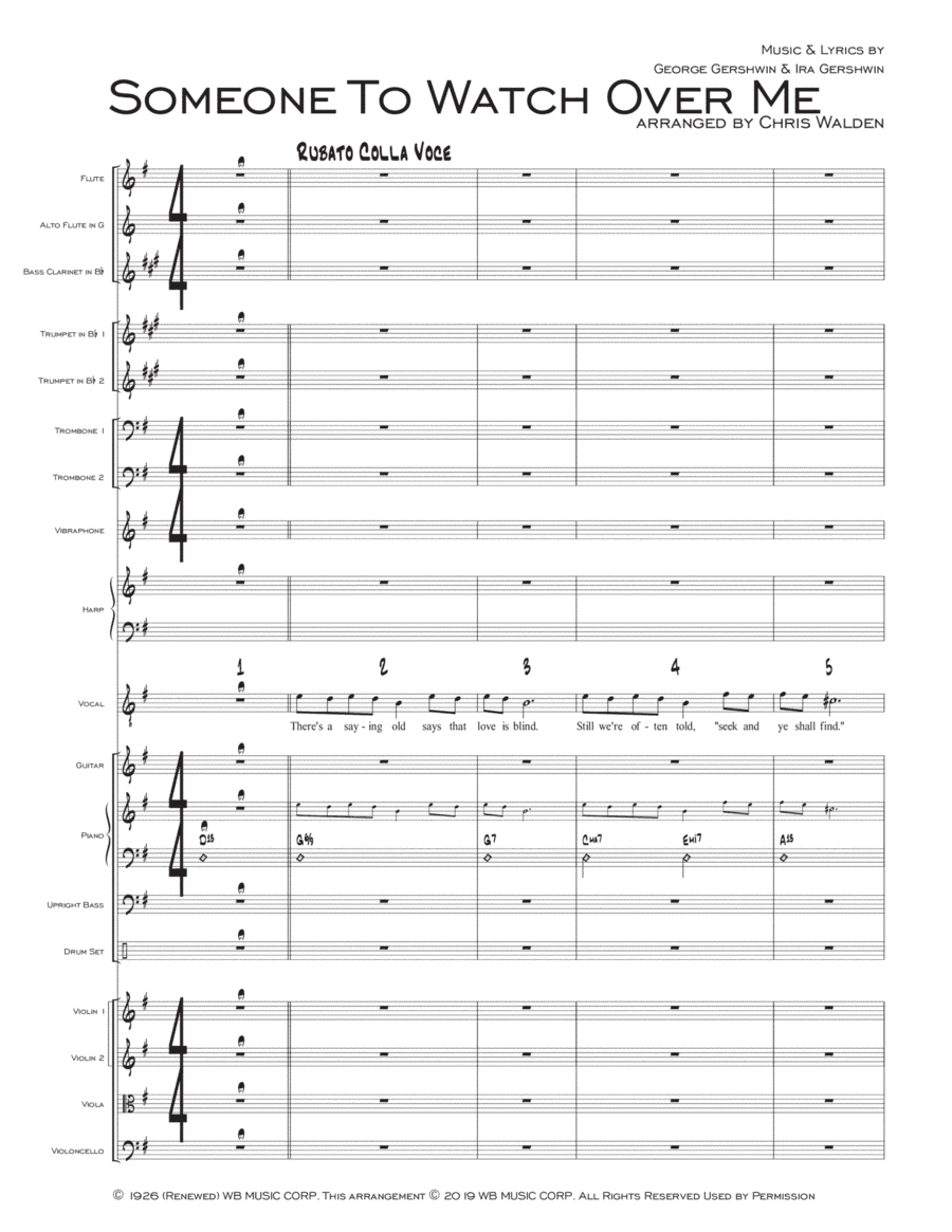 Someone To Watch Over Me (arr. Chris Walden)