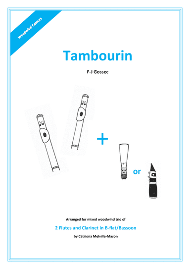 Tambourin (2 flutes & clarinet/bassoon) (arr. Catriona Melville-Mason)