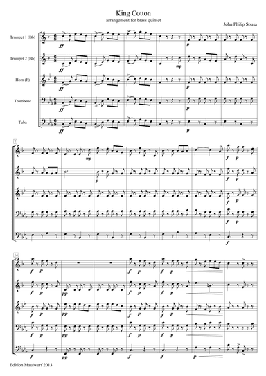 King Cotton (arr. Edition Maulwurf)