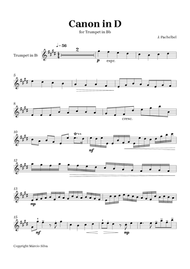 Canon in D (arr. Márcio Silva)