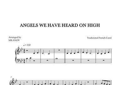 Angels We Have Heard on High | Christmas song | Piano | easy beginner (arr. Milanov)