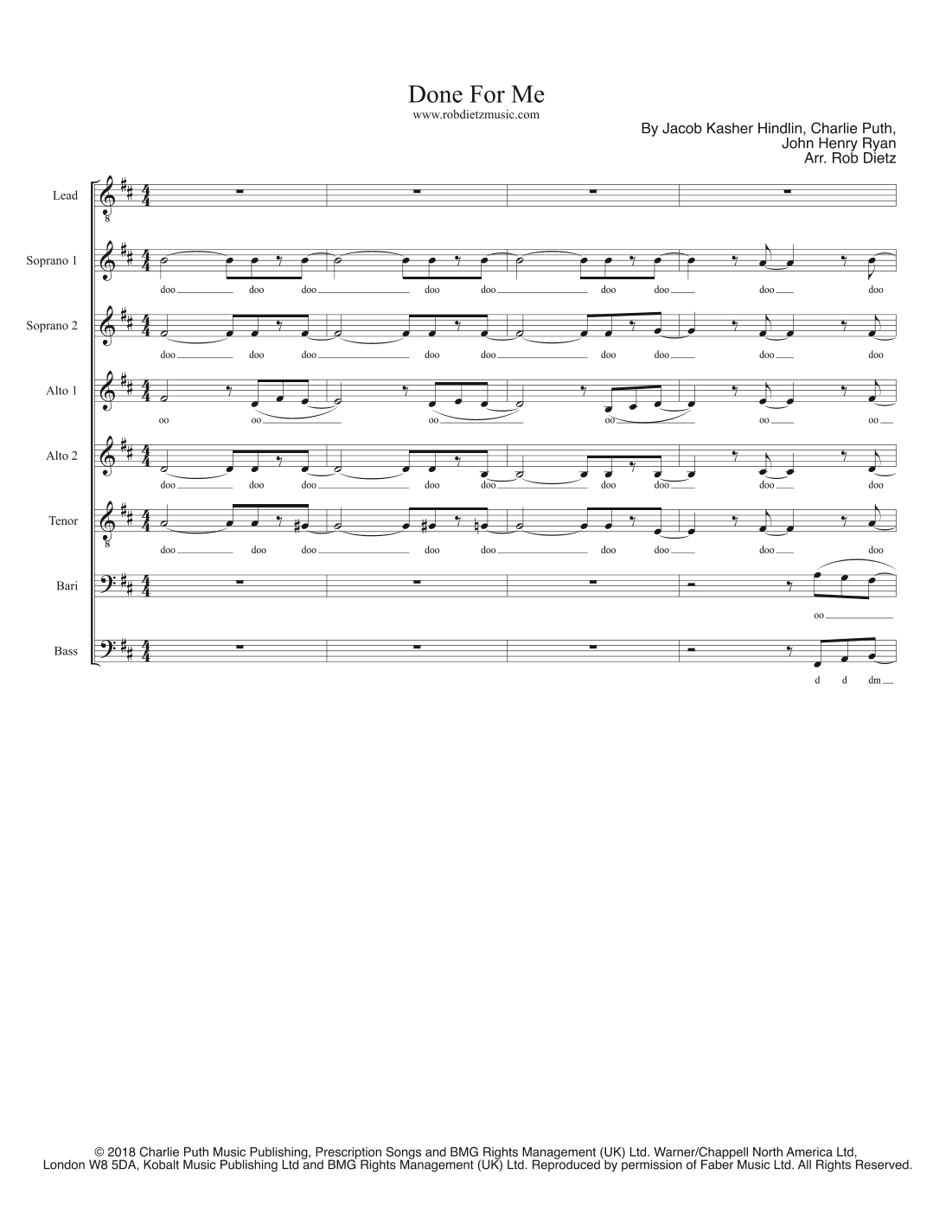Done For Me (arr. Rob Dietz)