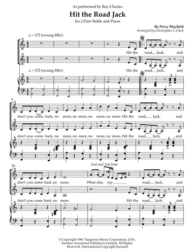 Hit The Road Jack (arr. Christopher L Clark)