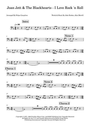 I Love Rock 'n Roll (arr. Felipe Gonçalves)