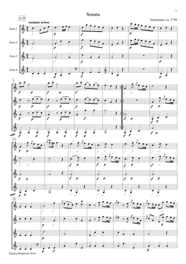 Sonata in D (ca. 1750)