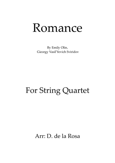 Romance (trad. Arr.) (arr. Daniel de la Rosa Oliva)