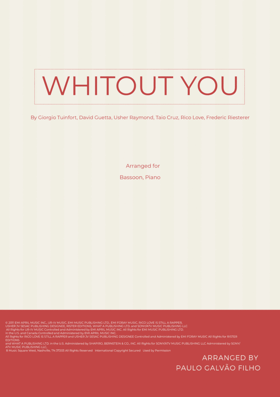 Without You (arr. Paulo Galvao Filho)