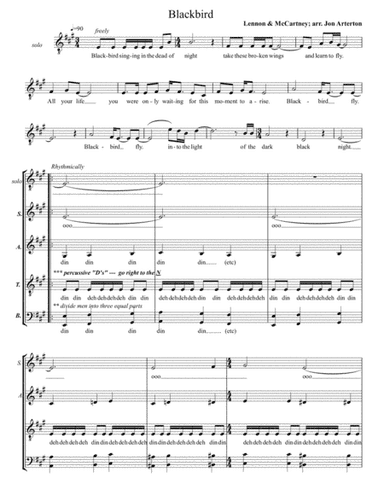 Blackbird (arr. Jon Arterton)