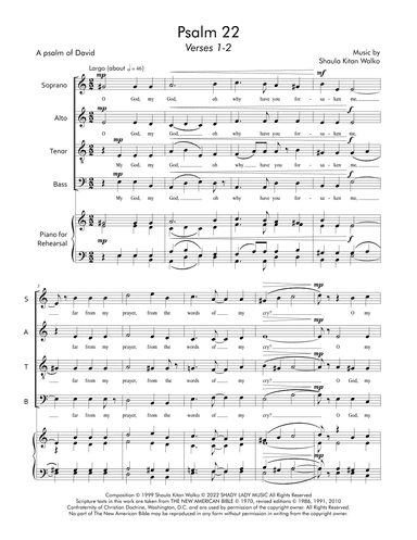 Psalm 22 (My God, My God) – SATB choir of 40-50 singers