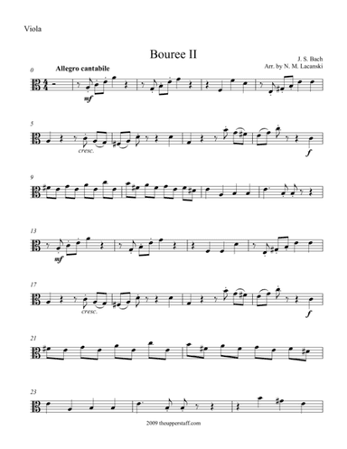 Bouree II (arr. Nick Lacanski)