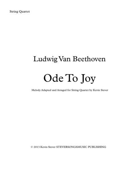 Ode to Joy (arr. Kevin Stever)