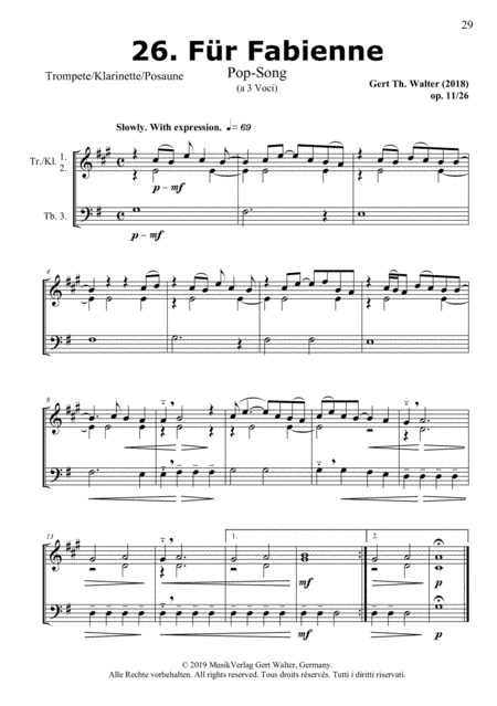 For Fabienne (from Brass Pop Romanticists)