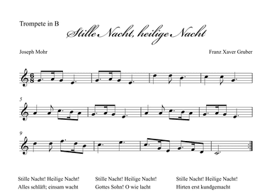 Stille Nacht (Holy Night) - Trompete in Bb (arr. Albrecht Kuch-Weidenbrück)