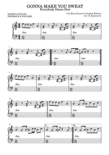 Gonna Make You Sweat (everybody Dance Now) (arr. Desislava Zapryanova)