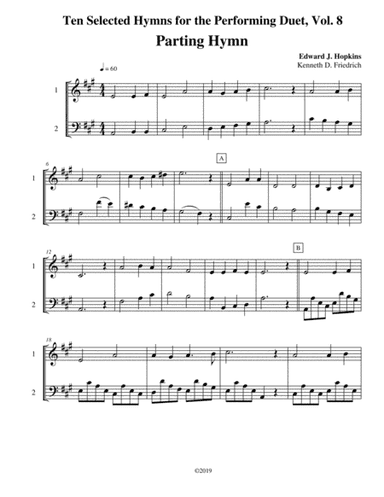 Ten Selected Hymns for the Performing Duet, Vol. 8 - horn and low horn (arr. Kenneth D. Friedrich)