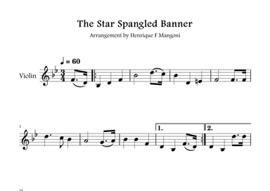 The Star-Spangled Banner (arr. Henrique F Mangoni)
