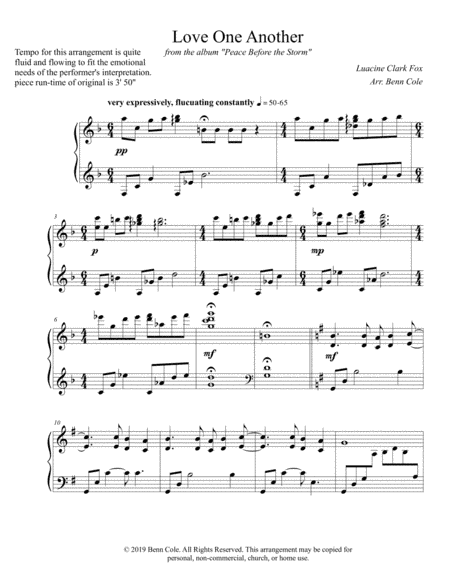 Love One Another (arr. Benjamin Cole)