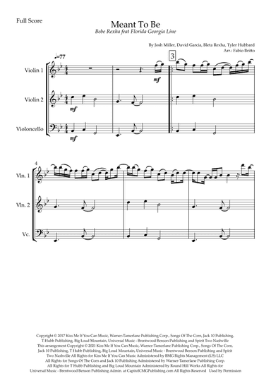 Meant To Be (arr. Fabio Britto)