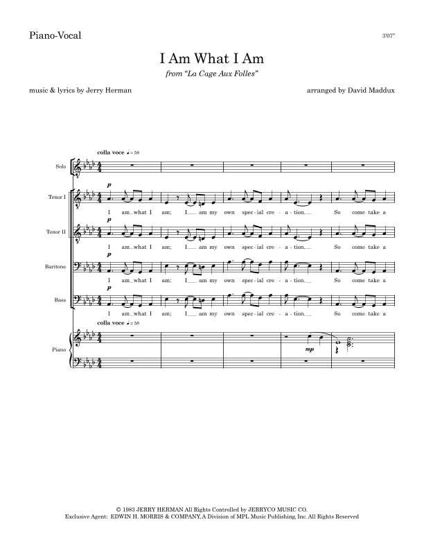 I Am What I Am (arr. David Maddux)