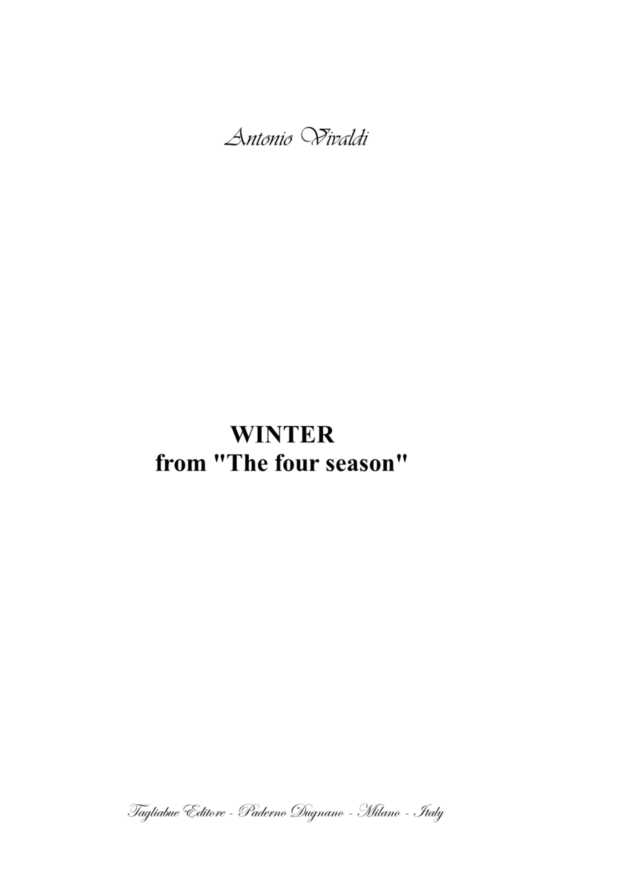 WINTER (complete) - From "The four season" by Vivaldi - For Violin Solo, String Orchestra and Harpsc (arr. Renato Tagliabue)