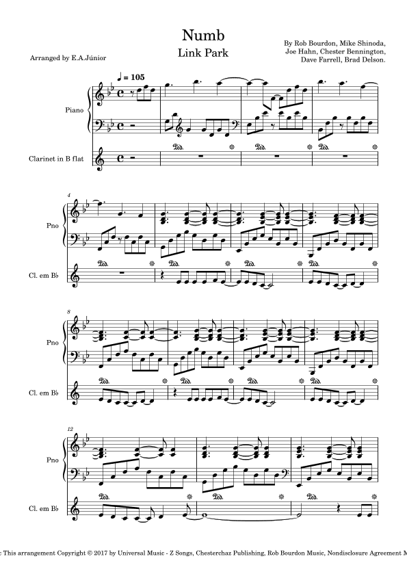 Numb (arr. E.A.Júnior)