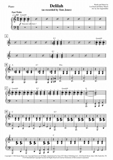 Delilah (arr. Jan Angermüller)