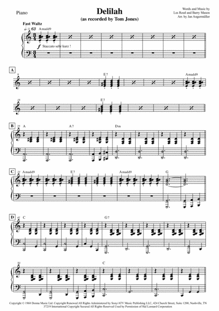 Delilah (arr. Jan Angermüller)